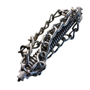 Four-chain DxTron sewer cleaning head for 120–200 mm pipes