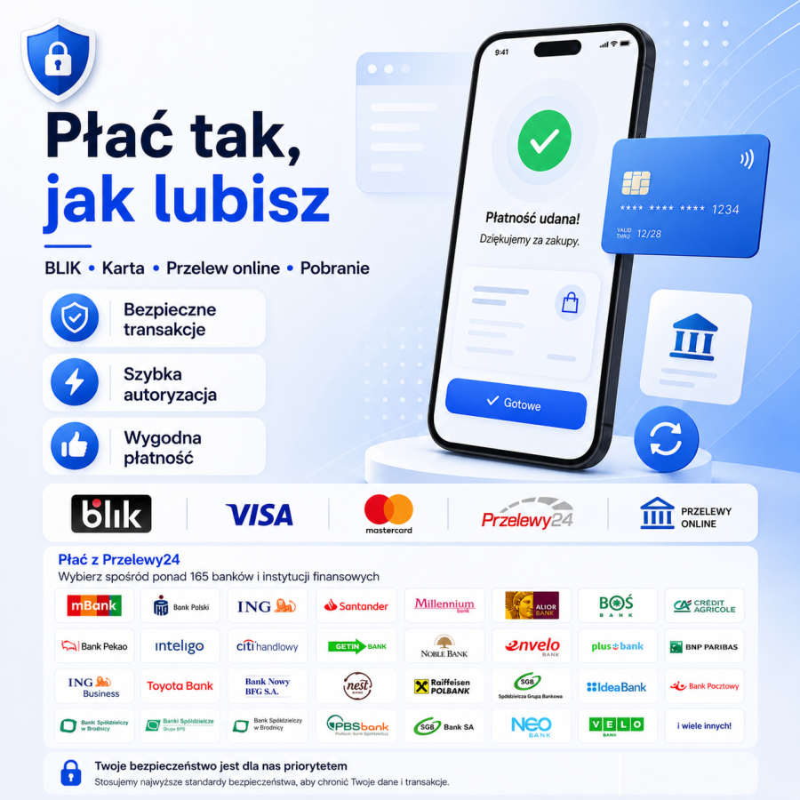 Bezpieczne płatności w sklepie DxTron